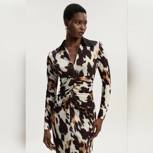 Karen Millen Long Sleeve Animal Print Dress